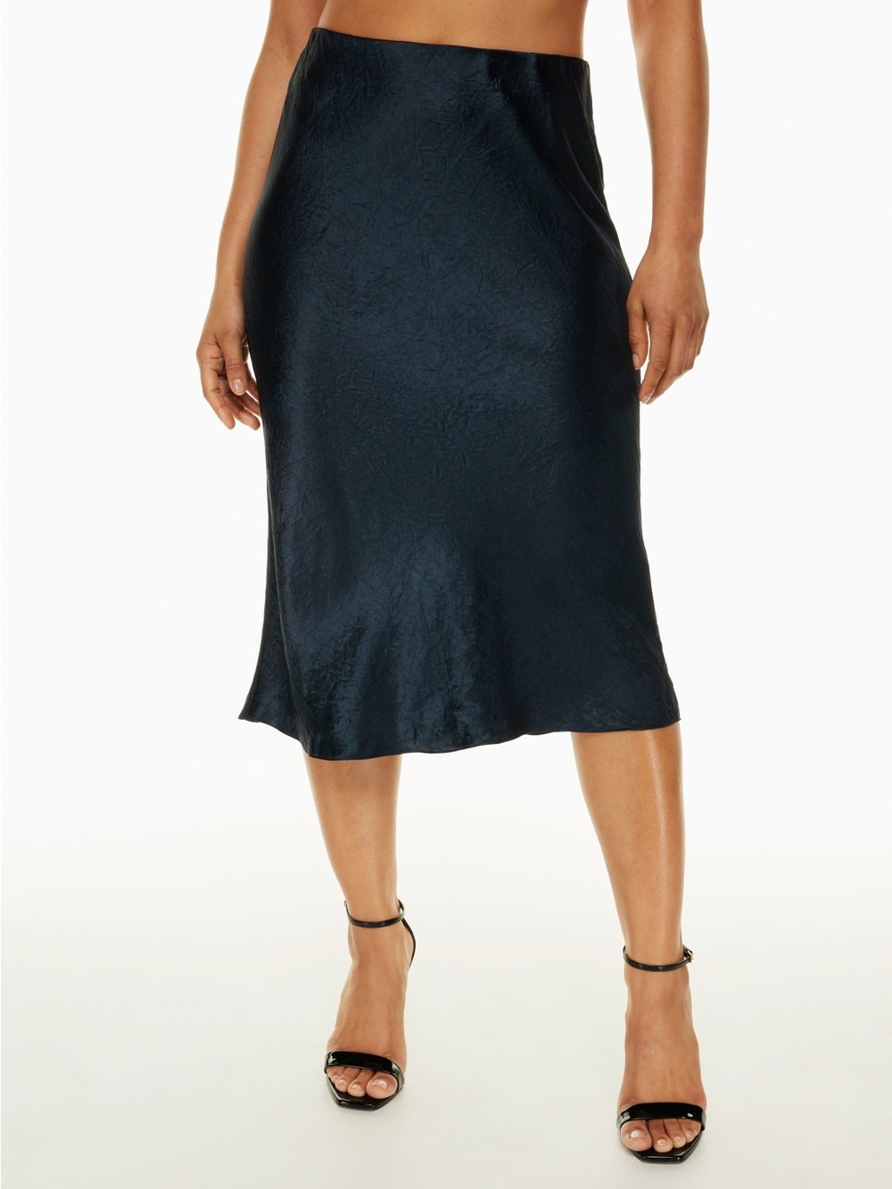 Aritzia Babaton Slip Satin Skirt Midi in Admiral